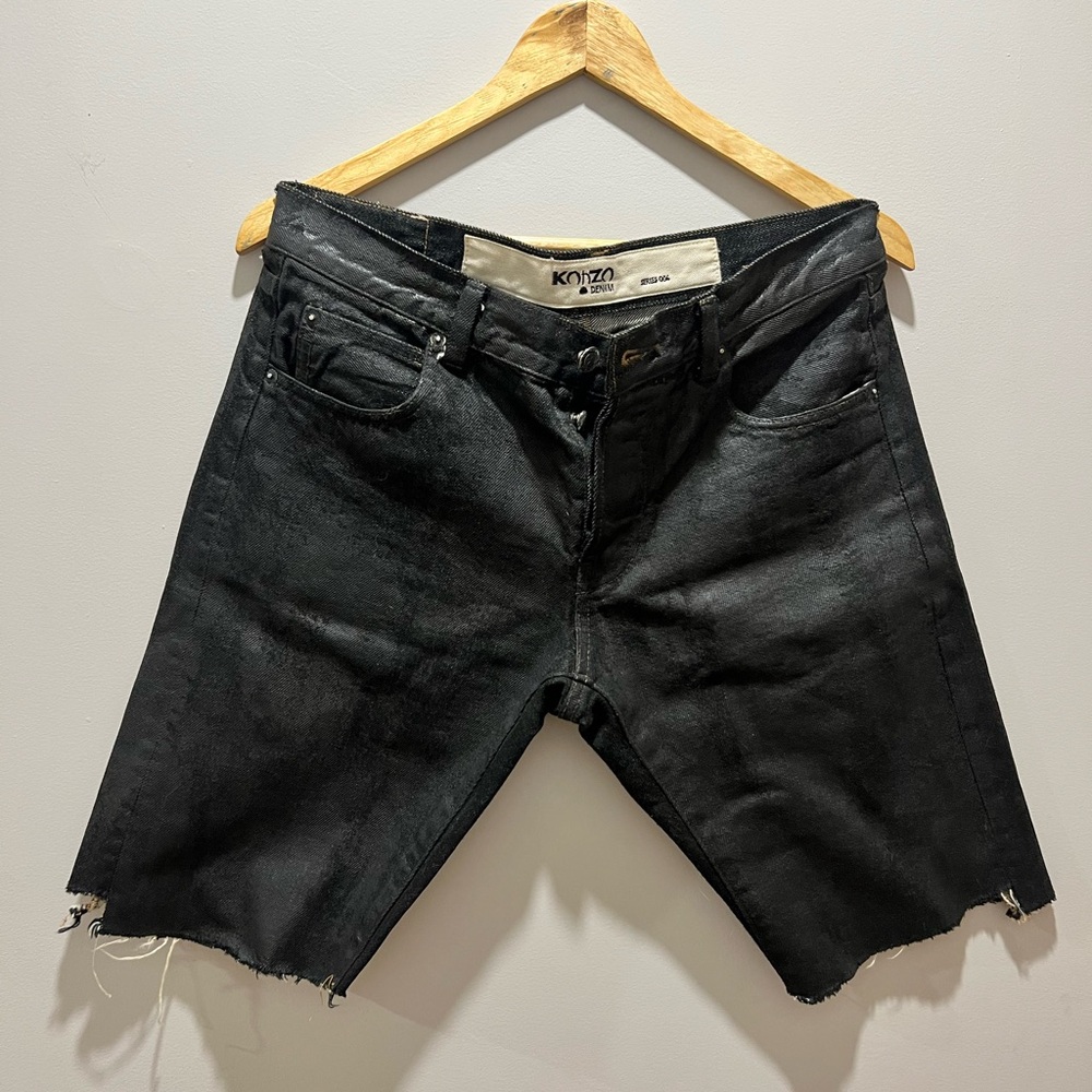 Kozo Kevlar Coated Black Denim Jean Shorts